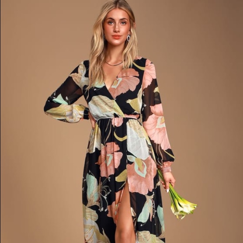 Lulu’s Long Floral Dress-XL